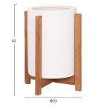 ΓΛΑΣΤΡΑ ΕΣΩΤ.ΧΩΡΟΥ HOFF HM4682.02S FIBER CEMENT ΛΕΥΚΟ-TEAK ΒΑΣΗ Φ33x42Υεκ - Image 2