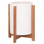 ΓΛΑΣΤΡΑ ΕΣΩΤ.ΧΩΡΟΥ HOFF HM4682.02S FIBER CEMENT ΛΕΥΚΟ-TEAK ΒΑΣΗ Φ33x42Υεκ
