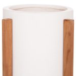 ΓΛΑΣΤΡΑ ΕΣΩΤ.ΧΩΡΟΥ HOFF HM4682.02S FIBER CEMENT ΛΕΥΚΟ-TEAK ΒΑΣΗ Φ33x42Υεκ - Image 4