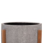 ΓΛΑΣΤΡΑ ΕΣΩΤ.ΧΩΡΟΥ HOFF HM4682.03L FIBER CEMENT ΓΚΡΙ-TEAK ΒΑΣΗ Φ50x35Υεκ - Image 4
