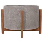 ΓΛΑΣΤΡΑ ΕΣΩΤ.ΧΩΡΟΥ HOFF HM4682.03L FIBER CEMENT ΓΚΡΙ-TEAK ΒΑΣΗ Φ50x35Υεκ - Image 6