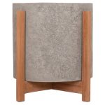 ΓΛΑΣΤΡΑ ΕΣΩΤ.ΧΩΡΟΥ HOFF HM4682.03M FIBER CEMENT ΓΚΡΙ-TEAK ΒΑΣΗ Φ40x39Υεκ - Image 3