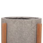 ΓΛΑΣΤΡΑ ΕΣΩΤ.ΧΩΡΟΥ HOFF HM4682.03M FIBER CEMENT ΓΚΡΙ-TEAK ΒΑΣΗ Φ40x39Υεκ - Image 4
