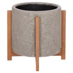 ΓΛΑΣΤΡΑ ΕΣΩΤ.ΧΩΡΟΥ HOFF HM4682.03M FIBER CEMENT ΓΚΡΙ-TEAK ΒΑΣΗ Φ40x39Υεκ - Image 6