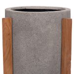 ΓΛΑΣΤΡΑ ΕΣΩΤ.ΧΩΡΟΥ HOFF HM4682.03S FIBER CEMENT ΓΚΡΙ-TEAK ΒΑΣΗ Φ33x42Υεκ - Image 4