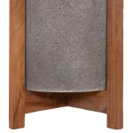 ΓΛΑΣΤΡΑ ΕΣΩΤ.ΧΩΡΟΥ HOFF HM4682.03S FIBER CEMENT ΓΚΡΙ-TEAK ΒΑΣΗ Φ33x42Υεκ - Image 5