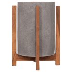 ΓΛΑΣΤΡΑ ΕΣΩΤ.ΧΩΡΟΥ HOFF HM4682.03S FIBER CEMENT ΓΚΡΙ-TEAK ΒΑΣΗ Φ33x42Υεκ - Image 6