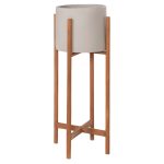 ΓΛΑΣΤΡΑ ΕΣΩΤ.ΧΩΡΟΥ RENTIL HM4684.03L FIBER CEMENT ΧΡΩΜΑ ΓΚΡΙ--ΒΑΣΗ TEAK Φ27x66Υ