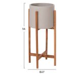 ΓΛΑΣΤΡΑ ΕΣΩΤ.ΧΩΡΟΥ RENTIL HM4684.03S FIBER CEMENT ΧΡΩΜΑ ΓΚΡΙ--ΒΑΣΗ TEAK Φ27x56Υ - Image 2
