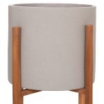 ΓΛΑΣΤΡΑ ΕΣΩΤ.ΧΩΡΟΥ RENTIL HM4684.03S FIBER CEMENT ΧΡΩΜΑ ΓΚΡΙ--ΒΑΣΗ TEAK Φ27x56Υ - Image 4