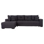 ΓΩΝΙΑΚΟΣ ΚΑΝΑΠΕΣ-ΚΡΕΒΑΤΙ ΜΕ ΑΠΟΘ.ΧΩΡΟ TRENDSTON HM3302.01L ΓΚΡΙ ΥΦΑΣΜΑ 298x177x95Υεκ - Image 4