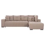 ΓΩΝΙΑΚΟΣ ΚΑΝΑΠΕΣ-ΚΡΕΒΑΤΙ ΜΕ ΑΠΟΘ.ΧΩΡΟ TRENDSTON HM3302.03R ΜΠΕΖ ΥΦΑΣΜΑ 298x177x95Υεκ - Image 4