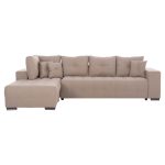 ΓΩΝΙΑΚΟΣ ΚΑΝΑΠΕΣ-ΚΡΕΒΑΤΙ ΜΕ ΑΠΟΘ.ΧΩΡΟ TRENDSTON HM3302.03L ΜΠΕΖ ΥΦΑΣΜΑ 298x177x95Υεκ - Image 4