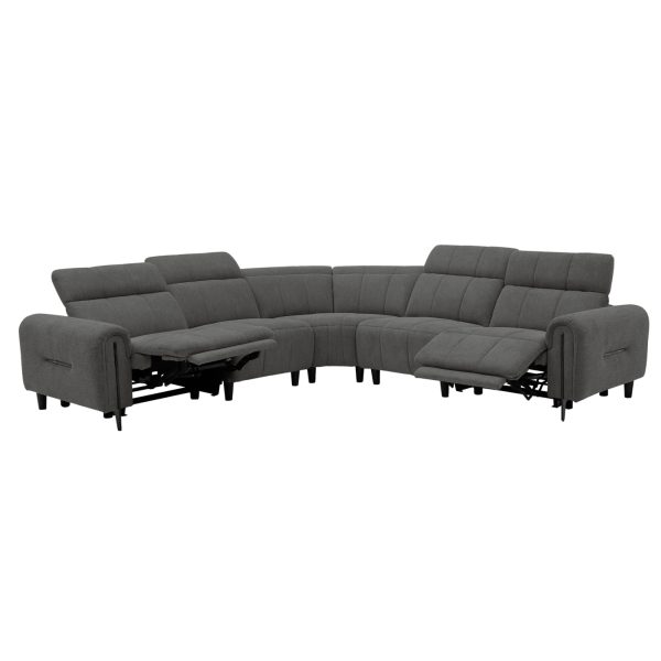 ΓΩΝΙΑΚΟΣ ΚΑΝΑΠΕΣ ΜΕ RECLINE ORACLE HM3290.01 ΓΚΡΙ ΥΦΑΣΜΑ 260x260x90(κάθισμα)x94Υεκ.