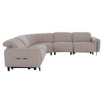 ΓΩΝΙΑΚΟΣ ΚΑΝΑΠΕΣ ΜΕ RECLINE ORACLE HM3290.02 ΜΠΕΖ ΥΦΑΣΜΑ 260x260x90(κάθισμα)x94Υεκ. - Image 3