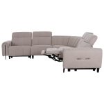ΓΩΝΙΑΚΟΣ ΚΑΝΑΠΕΣ ΜΕ RECLINE ORACLE HM3290.02 ΜΠΕΖ ΥΦΑΣΜΑ 260x260x90(κάθισμα)x94Υεκ. - Image 4