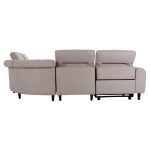 ΓΩΝΙΑΚΟΣ ΚΑΝΑΠΕΣ ΜΕ RECLINE ORACLE HM3290.02 ΜΠΕΖ ΥΦΑΣΜΑ 260x260x90(κάθισμα)x94Υεκ. - Image 5