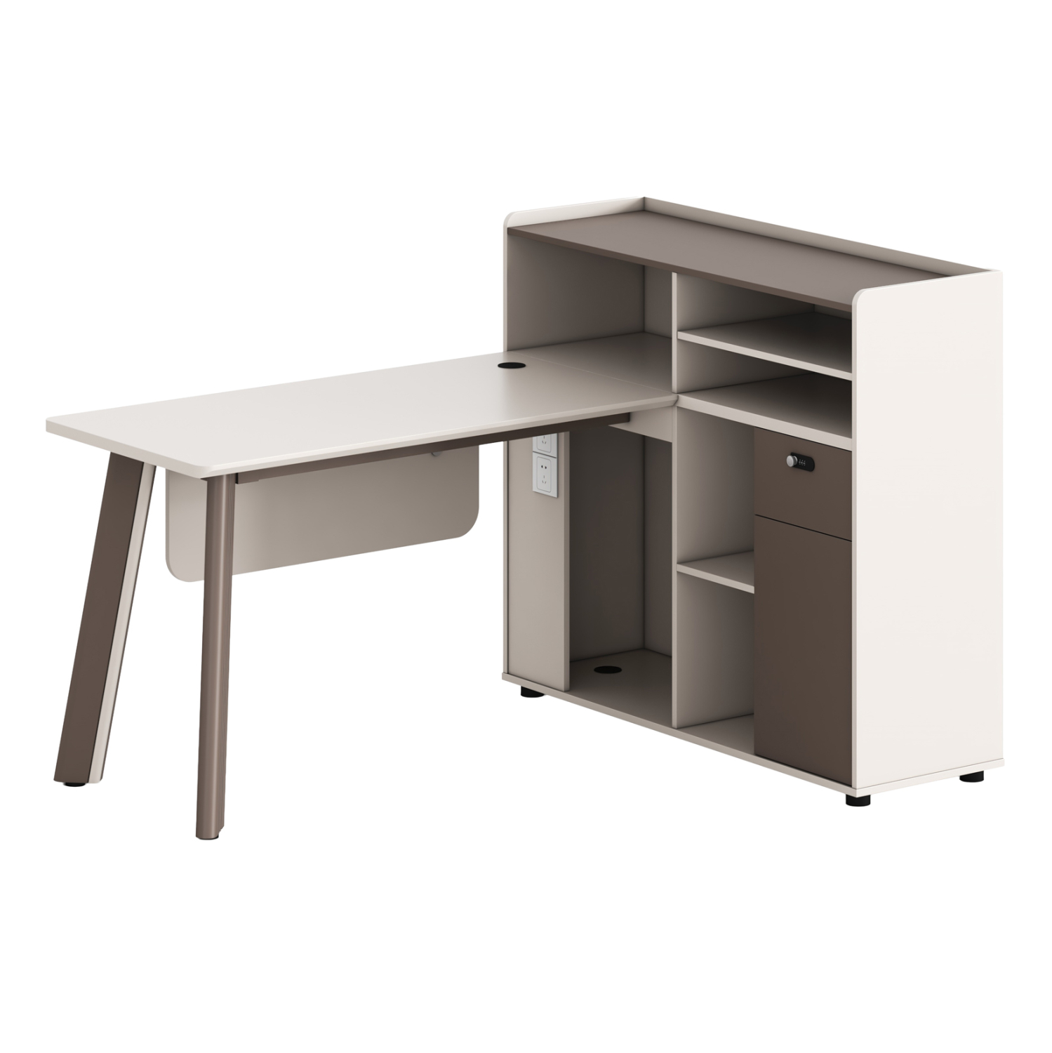 grafeio-dexia-gonia-fb918275r-melamini-e ΓΡΑΦΕΙΟ ΔΕΞΙΑ ΓΩΝΙΑ NEWLINE HM18275R ΜΕΛΑΜΙΝΗ ΕΚΡΟΥ--ΠΟΔΙΑ ΑΛΟΥΜΙΝΙΟΥ 160x120x105Υεκ - Image 1