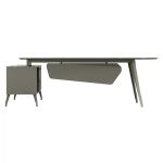 ΓΡΑΦΕΙΟ ΕΠΑΓΓΕΛΜΑΤΙΚΟ LUX SERIES 237X160X75Yεκ. ΔΕΞΙΑ ΓΩΝΙΑ ΣΤΑΧΤΙ ΜΟΚΑ HM2117R - Image 2