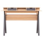 ΓΡΑΦΕΙΟ REXIN HM18290 ΜΕΛΑΜΙΝΗ ΣΕ SONAMA-ΓΚΡΙ 120x19-59x75-85,5ΥΥεκ. - Image 3