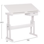 ΓΡΑΦΕΙΟ/ΣΧΕΔΙΑΣΤΗΡΙΟ ASCENT HM18289 MDF ΣΕ ΛΕΥΚΟ 109x55x87,5Υεκ - Image 2
