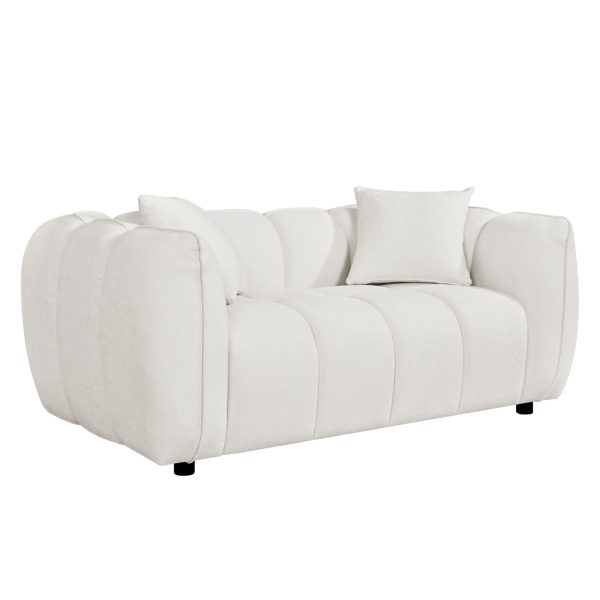 ΚΑΝΑΠΕΣ 2-ΘΕΣΙΟΣ LYKKE HM3324.02 ΕΚΡΟΥ ΥΦΑΣΜΑ 172x89x70Υεκ.