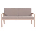 ΚΑΝΑΠΕΣ 2-ΘΕΣΙΟΣ SAFIN HM6279.04 ΑΛΟΥΜΙΝΙΟ & ΜΑΞΙΛΑΡΙΑ ΣΕ ΚΑΠΟΥΤΣΙΝΟ 140x70x77Υεκ - Image 3