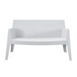 ΚΑΝΑΠΕΣ 2-ΘΕΣΙΟΣ ΠΟΛΥΠΡΟΠΥΛΕΝΙΟΥ SLEEK HM6366.01 ΧΡΩΜΑ ΛΕΥΚΟ 133x68x73Υεκ. - Image 3
