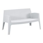 ΚΑΝΑΠΕΣ 2-ΘΕΣΙΟΣ ΠΟΛΥΠΡΟΠΥΛΕΝΙΟΥ SLEEK HM6366.01 ΧΡΩΜΑ ΛΕΥΚΟ 133x68x73Υεκ.