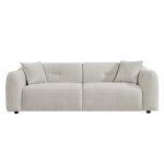 ΚΑΝΑΠΕΣ 3-ΘΕΣΙΟΣ JUNOA HM3333.02 ΕΚΡΟΥ ΥΦΑΣΜΑ 228x89x74Υεκ - Image 3
