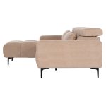 ΚΑΝΑΠΕΣ ΑΡΙΣΤΕΡΗ ΓΩΝΙΑ DIVYA HM3267.11L ΜΠΕΖ ΥΦΑΣΜΑ 260x100-174x104Υεκ. - Image 4