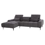 ΚΑΝΑΠΕΣ ΑΡΙΣΤΕΡΗ ΓΩΝΙΑ DIVYA HM3267.12L ΓΚΡΙ ΥΦΑΣΜΑ 260x100-174x104Υεκ.