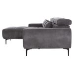 ΚΑΝΑΠΕΣ ΑΡΙΣΤΕΡΗ ΓΩΝΙΑ DIVYA HM3267.12L ΓΚΡΙ ΥΦΑΣΜΑ 260x100-174x104Υεκ. - Image 4