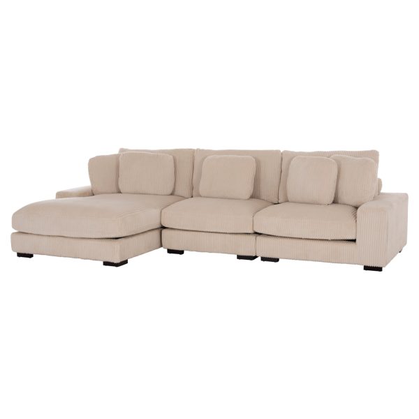ΚΑΝΑΠΕΣ ΑΡΙΣΤΕΡΗ ΓΩΝΙΑ CRANFIELD HM3287.02L ΜΠΕΖ ΡΙΓΕ ΥΦΑΣΜΑ 315x167(γωνία)x67Υεκ.