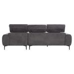 ΚΑΝΑΠΕΣ ΔΕΞΙΑ ΓΩΝΙΑ DIVYA HM3267.12R ΓΚΡΙ ΥΦΑΣΜΑ 260x100-174x104Υεκ. - Image 6