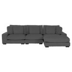 ΚΑΝΑΠΕΣ ΔΕΞΙΑ ΓΩΝΙΑ CRANFIELD HM3287.01R ΓΚΡΙ ΡΙΓΕ ΥΦΑΣΜΑ 315x167(γωνία)x67Υεκ. - Image 3