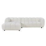 ΚΑΝΑΠΕΣ ΓΩΝΙΑ (ΑΡΙΣΤΕΡΗ) LYKKE HM3326.02L ΕΚΡΟΥ ΥΦΑΣΜΑ 280x89-165(η γωνία)x70Υεκ - Image 3