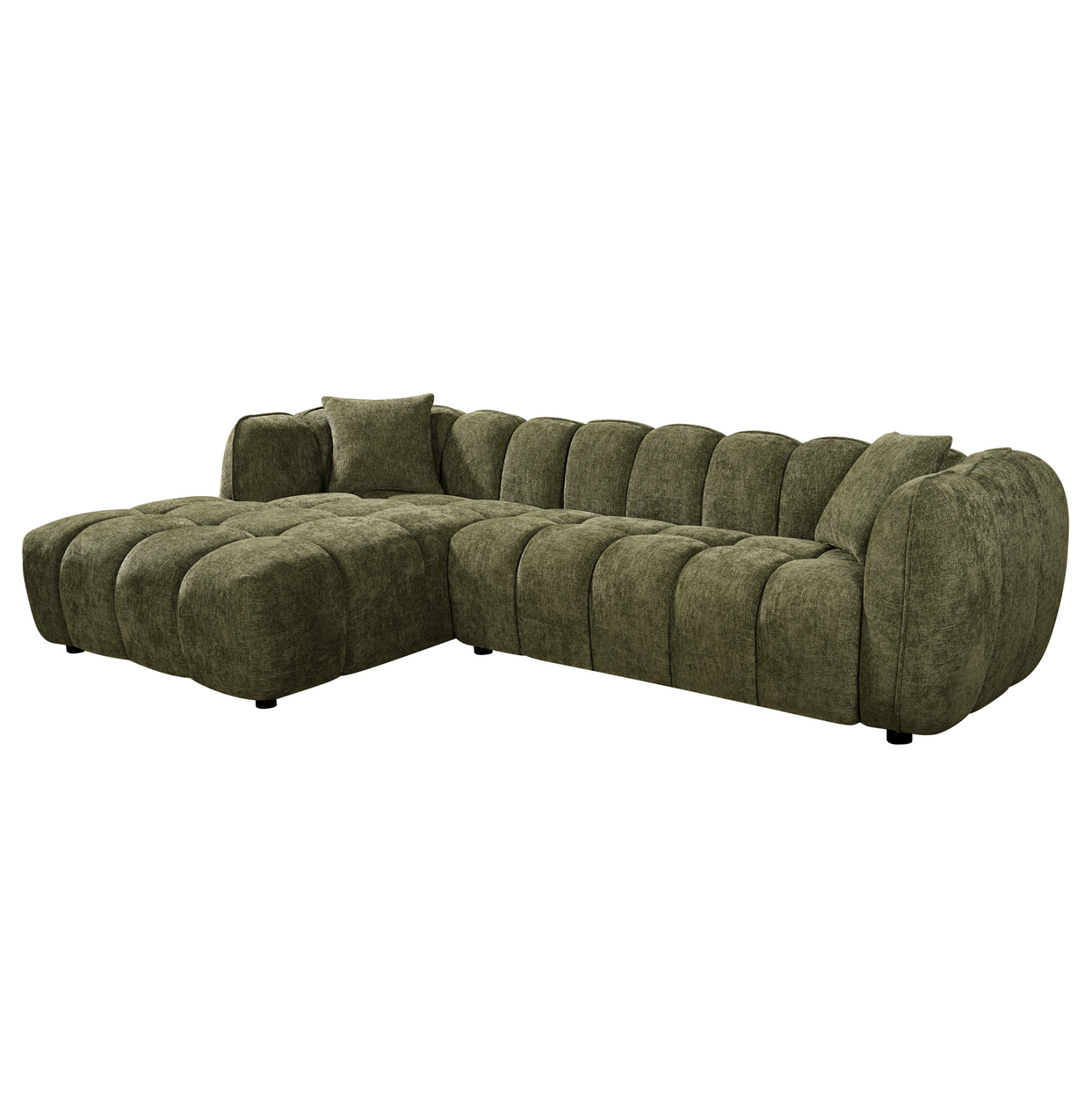 kanapes-gonia-aristeri-fb9332603l-prasin ΚΑΝΑΠΕΣ ΓΩΝΙΑ (ΑΡΙΣΤΕΡΗ) LYKKE HM3326.03L ΠΡΑΣΙΝΟ ΥΦΑΣΜΑ 280x83-160(η γωνία)x80Υεκ - Image 1