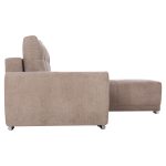 ΚΑΝΑΠΕΣ ΚΡΕΒΑΤΙ ΔΕΞΙΑ ΓΩΝΙΑ COMFYRA HM3336.03R ΜΠΕΖ ΥΦΑΣΜΑ 270x181x75Υεκ - Image 5