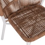 ΚΑΡΕΚΛΑ ΑΛΟΥΜΙΝΙΟΥ LYNN HM6267.02 ΛΕΥΚΟΣ ΣΚΕΛΕΤΟΣ-P.E.RATTAN ΦΥΣΙΚΟ 57x61x79Υεκ - Image 6