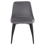ΚΑΡΕΚΛΑ SERENITY HM8527.11 ΒΕΛΟΥΔΟ ΓΚΡΙ ΜΕ ΜΑΥΡΑ ΜΕΤΑΛΛΙΚΑ ΠΟΔΙΑ 51x54x83,5Υεκ. - Image 3