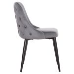 ΚΑΡΕΚΛΑ SERENITY HM8527.11 ΒΕΛΟΥΔΟ ΓΚΡΙ ΜΕ ΜΑΥΡΑ ΜΕΤΑΛΛΙΚΑ ΠΟΔΙΑ 51x54x83,5Υεκ. - Image 4