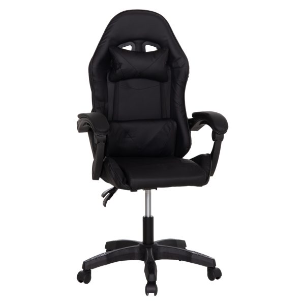 ΚΑΡΕΚΛΑ GAMING STRATUS HM1231.01 ΜΑΥΡΟ PVC--ΜΕ ΜΑΞIΛΑΡΑΚΙΑ ΜΕΣΗΣ/ΚΕΦΑΛΗΣ 60x59x117Υεκ