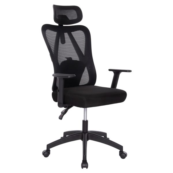 ΚΑΡΕΚΛΑ ΓΡΑΦΕΙΟΥ MEXER HM1195.01 ΜΑΥΡΟ MESH-PP ΒΑΣΗ 68x70x136Υεκ.