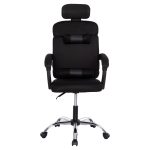ΚΑΡΕΚΛΑ ΓΡΑΦΕΙΟΥ CRONER HM1196.01 ΜΑΥΡΟ MESH-ΜΕΤΑΛ.ΒΑΣΗ 58x99x120Υεκ. - Image 3