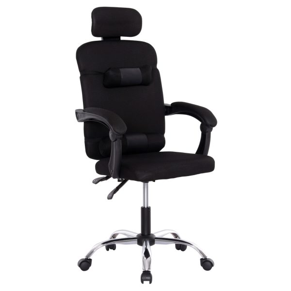 ΚΑΡΕΚΛΑ ΓΡΑΦΕΙΟΥ CRONER HM1196.01 ΜΑΥΡΟ MESH-ΜΕΤΑΛ.ΒΑΣΗ 58x99x120Υεκ.