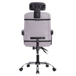 ΚΑΡΕΚΛΑ ΓΡΑΦΕΙΟΥ CRONER HM1196.02 ΓΚΡΙ MESH-ΜΕΤΑΛ.ΒΑΣΗ 58x67x124Υεκ. - Image 5