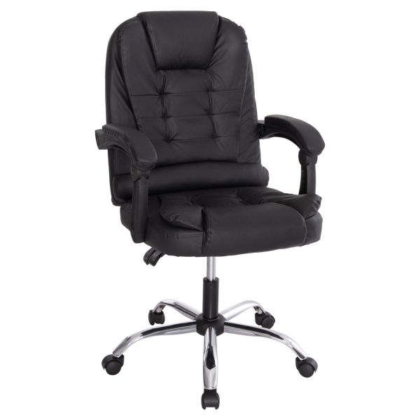 ΚΑΡΕΚΛΑ ΓΡΑΦΕΙΟΥ LAGOM HM1198 ΜΑΥΡO PVC-ΜΕΤΑΛ.ΒΑΣΗ-ΜΑΥΡΟΣ ΣΚΕΛΕΤΟΣ 60x70x104Υεκ