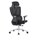 ΚΑΡΕΚΛΑ ΓΡΑΦΕΙΟΥ TASKMASTER HM1216.01 ΜΑΥΡO MESH-ΒΑΣΗ ΧΡΩΜΙΟΥ 69x65x125Υεκ - Image 5