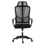 ΚΑΡΕΚΛΑ ΓΡΑΦΕΙΟΥ ELVAR HM1219.01 ΜΑΥΡO MESH--ΒΑΣΗ ΠΟΛΥΠΡΟΠΥΛΕΝΙΟΥ 63x56x125Υεκ - Image 3